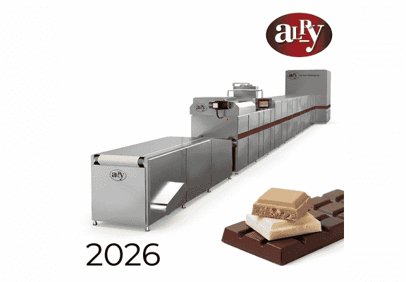 Alpy Chocolate Moulding Line 2026 with chocolate bars